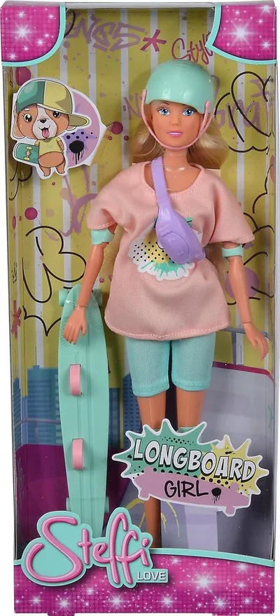 Kukull lodër Steffi Love Longboard Skater Girl Doll - 5