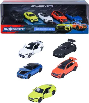 Set lodrash Mercedes AMG Giftpack, 5 makina die cast, koleksion, shumëngjyrësh