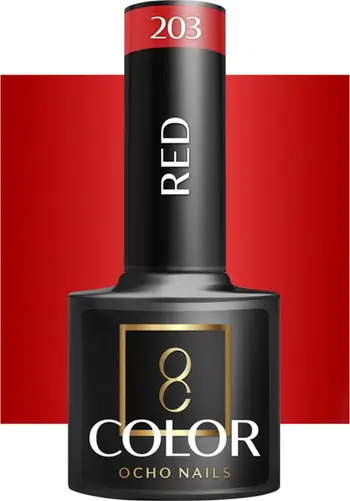 Llak hibrid për thonj OCHO NAILS 203, 5 g, e kuqe klasike