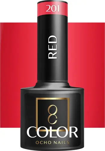 Llak gel hibrid për thonj Activeshop OCHO NAILS 201, 5 g, i kuq