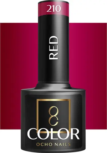 Llak gjeli hibrid Activeshop OCHO NAILS 210, 5 g, i kuq