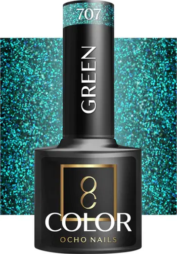 Llak gjeli hibrid Activeshop Ocho Nails 707, 5 g, i gjelbër