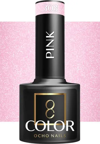 Llak hibrid për thonj Activeshop OCHO NAILS 303, 5 g, rozë