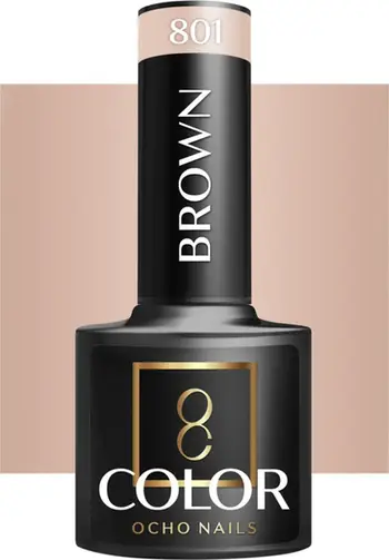 Llak gjysmë-permanent Activeshop OCHO Nails 801, 5 g, kafe