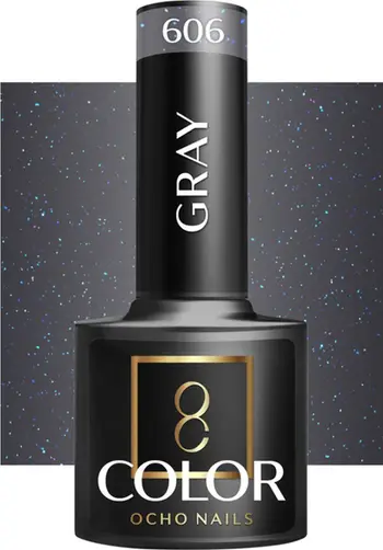 Lak hibrid Activeshop OCHO NAILS 606, gri, 5 g