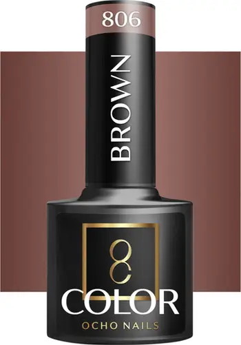 Llak hibrid thonjsh OCHO NAILS 806, 5 g, kafe