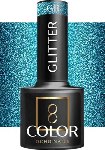Llak xheli me shkëlqim Activeshop Ocho Nails G11, 5 g, rozë me glitter
