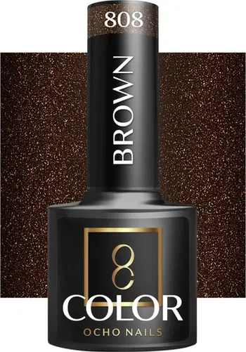 Llak hibrid për thonj Activeshop Ocho Nails 808, 5 g, kafe