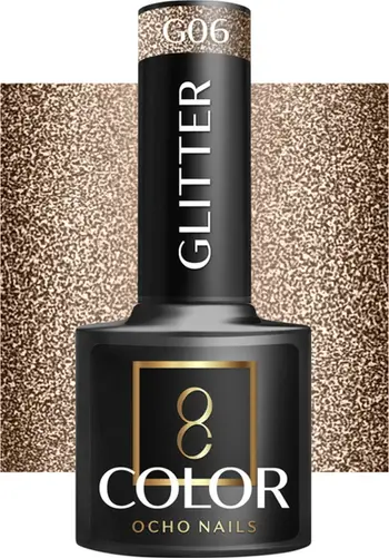 Llak xheli hibrid Activeshop OCHO NAILS G06, me shkëlqim glitter, 5 g