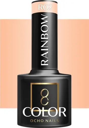 Llak hibrid për thonj OCHO NAILS Rainbow R02, 5 g, rozë e ndezur
