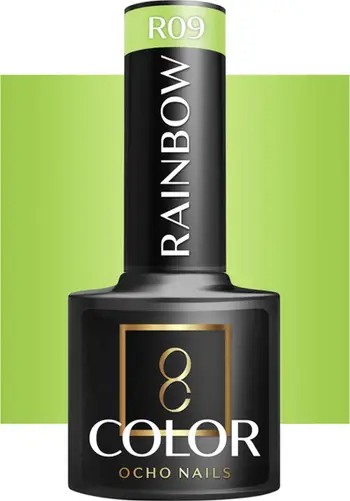Llak xheli për thonj Activeshop OCHO NAILS Rainbow R09, hibrid, 5 g, shumëngjyrësh me shkëlqim
