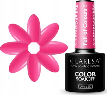 Llak hibrid për thonj Activeshop Claresa Full of Colours 3, 5g, rozë