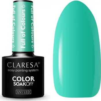 Llaku hibrid për thonj Claresa Full of Colours 6, 5g, blu jeshil