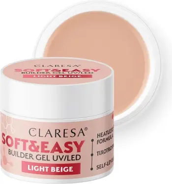 Xhel ndërtues për thonj Activeshop Claresa Soft&amp;Easy, 90g, light beige