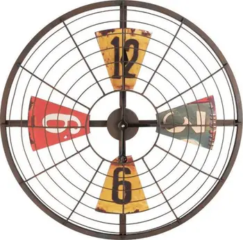 Orë murale Activeshop Decorative Fan Clock, dizajn ventilatori, dekorative, e zezë