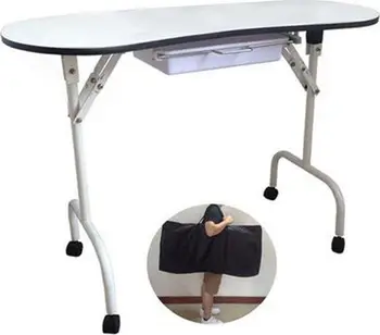 Tavolinë kozmetike Activeshop Folding Desk 4031, palosëse, me çantë, e bardhë