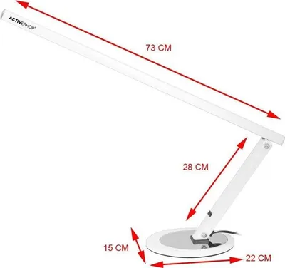 Lampë tavoline Activeshop 115250, LED, alumini, e bardhë - 3