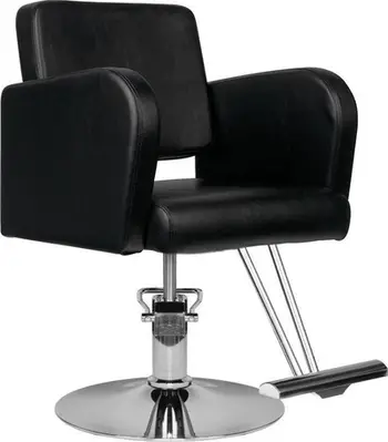 Karrige frizerie Activeshop Hair System HS92, rregullim lartësie, bazë kromi, e zezë