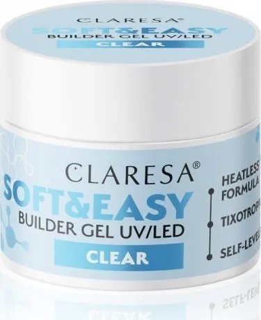 Xhel ndërtues për thonj Activeshop Claresa Soft and Easy, transparent, 90g - 1