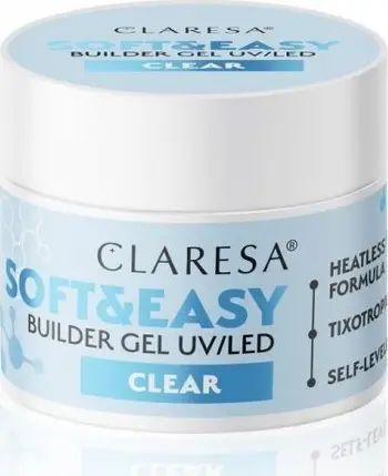 Xhel ndërtues për thonj Activeshop Claresa Soft and Easy, transparent, 90g