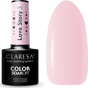 Vernis hibrid për thonj Claresa Love Story 3, 5g, rozë