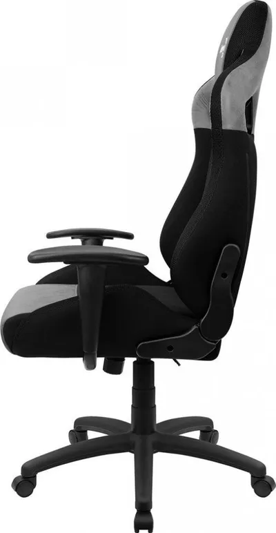 Karrige lojërash AeroCool EARL AeroSuede, 150 kg, e zezë/e hirtë - 4