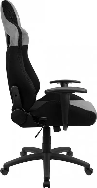 Karrige lojërash AeroCool EARL AeroSuede, 150 kg, e zezë/e hirtë - 5