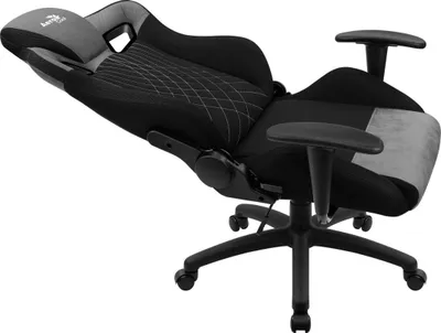Karrige lojërash AeroCool EARL AeroSuede, 150 kg, e zezë/e hirtë - 6