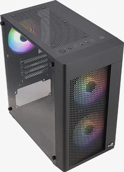 Kasë Aerocool Hexform FRGB, Mini Tower - 9