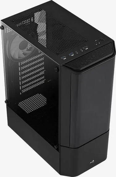 Kasë Aerocool Quantum v3 Midi-Tower, RGB, e zezë - 9