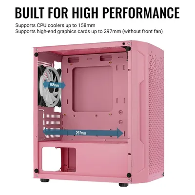 Kasë Aerocool Trinity Mini-Tower V3 - E Rozë - 4