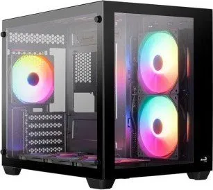 Kasë Aerocool PGS DRYFT MINI-G-BK-v1 FRGB, Midi Tower - 1