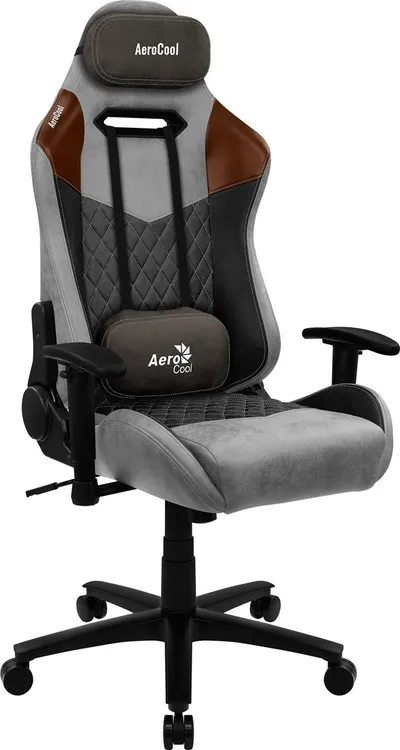 Karrige lojërash Aerocool DUKE AeroSuede, 150kg, 90-180°, e zezë/e kaftë/e hirtë - 2