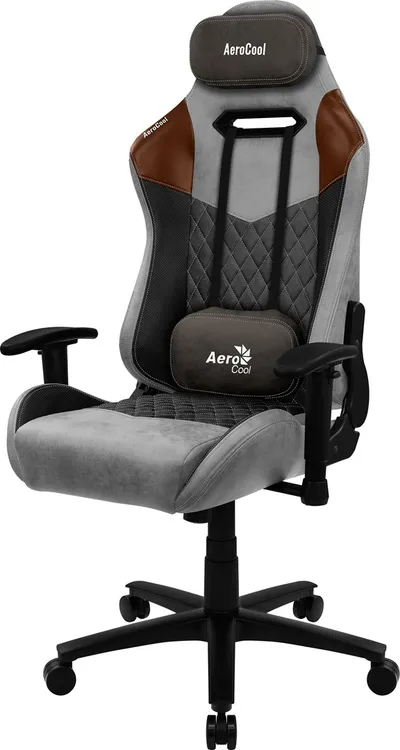 Karrige lojërash Aerocool DUKE AeroSuede, 150kg, 90-180°, e zezë/e kaftë/e hirtë - 3