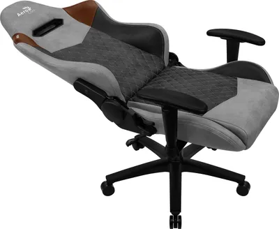Karrige lojërash Aerocool DUKE AeroSuede, 150kg, 90-180°, e zezë/e kaftë/e hirtë - 6