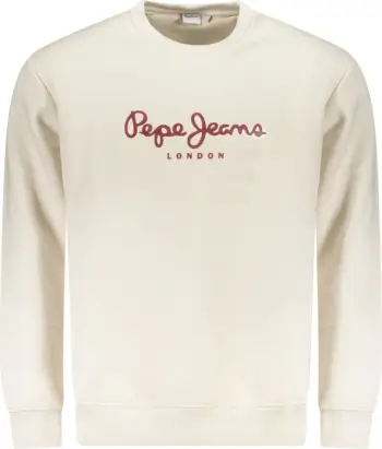 Duks për meshkuj PEPE JEANS Macbeth Plain Crew, i bardhë