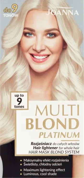 Zbardhues flokësh Joanna Multi Blond Platinium, deri në 9 tone, për të gjithë flokët