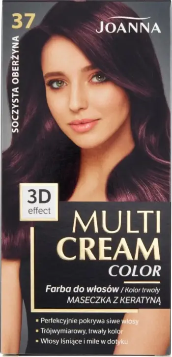 Ngjyrë për flokë Joanna Multi Cream Color, nr. 37, Juicy Aubergine