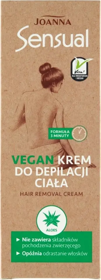 Krem ​​depilues trupi Joanna Sensual vegan aloe, 100g