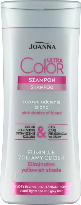 Shampo Joanna Ultra Color System Pink për flokë të zbardhura, 200 ml