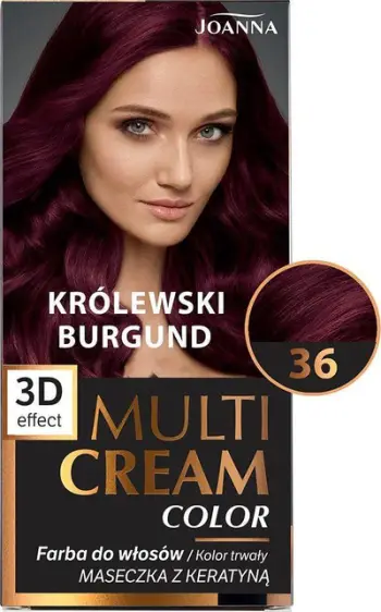 Ngjyrë për flokë Joanna Multi Cream Color, Nr. 36 Royal Burgundy