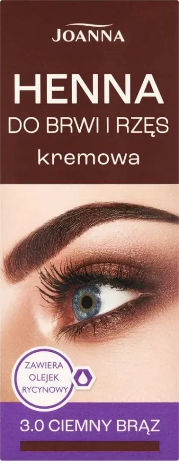 Ngjyrë për vetulla dhe qerpikë Joanna Henna, nr. 3.0, 15 ml, e kaftë