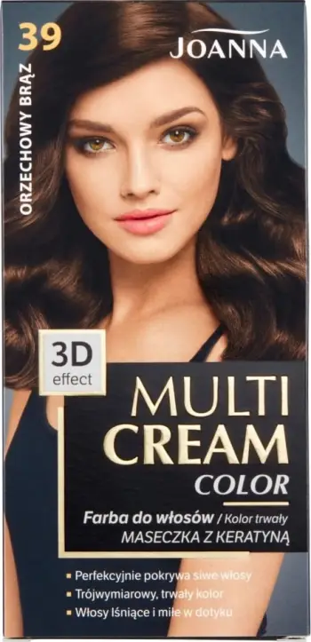 Ngjyrë për flokë Joanna Multi Cream, nr. 39 Walnut Brown