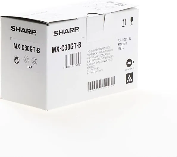 Toner Sharp MX-C30GTB 6000 faqe, standard, e zezë - 1