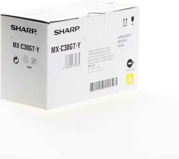 Toner Sharp MX-C30GTY (MXC30GTY) rendiment deri 6000 faqe, i verdhë - 1