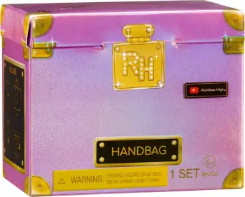 Set lodra Rainbow High Mini Accessories Studio Handbags, 25 aksesorë surprizë, për kukulla fashion, multicolor
