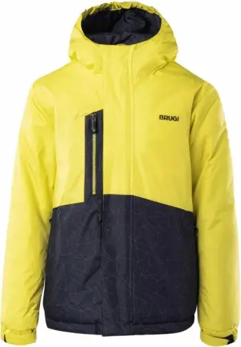 Xhaketë skish Brugi Jacket 1AJ4 Jr, për fëmijë, poliestër, e verdhë
