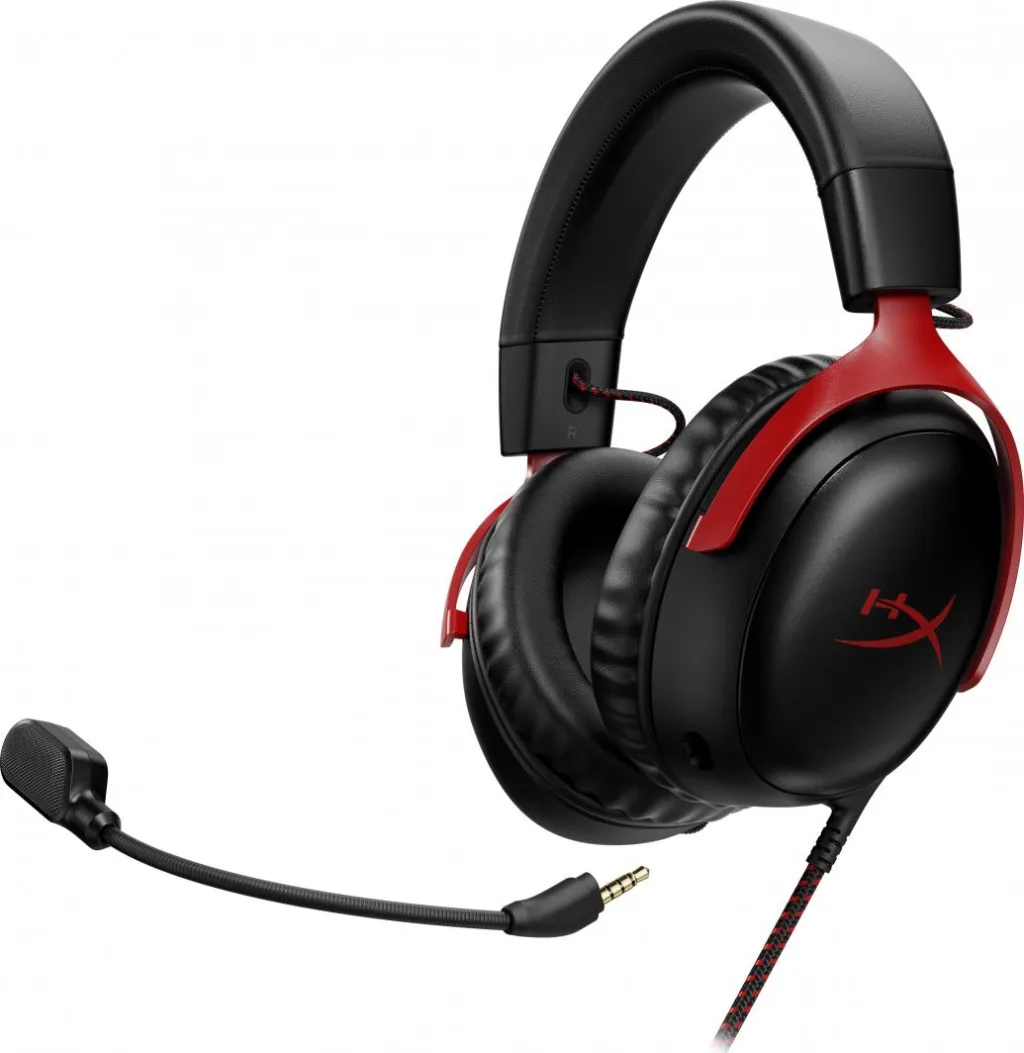 Kufje HyperX Cloud III (727A9AA), të zeza/ kuqe - 4