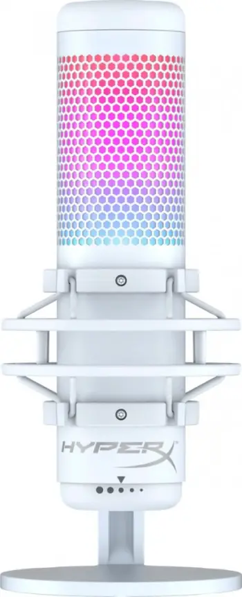 Mikrofon HyperX QuadCast S (519P0AA), USB, RGB, i bardhë