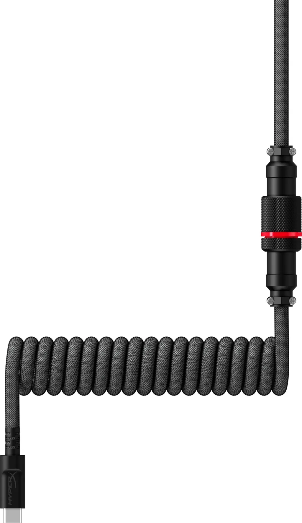 Kabllo spirale HyperX USB-C, e zezë - 2